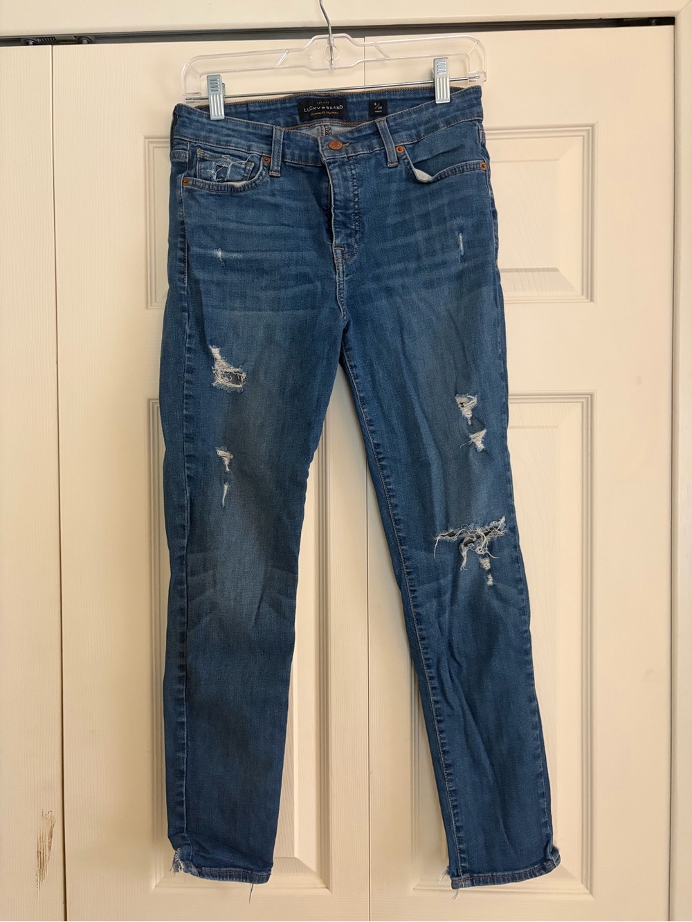 Lucky Brand Women's Distressed Skinny Jeans - Blue